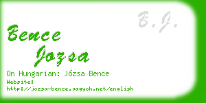 bence jozsa business card